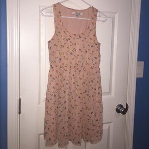 Pink dress with flowers